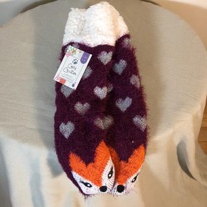 Cozy Critter Company Foxes Socks Large